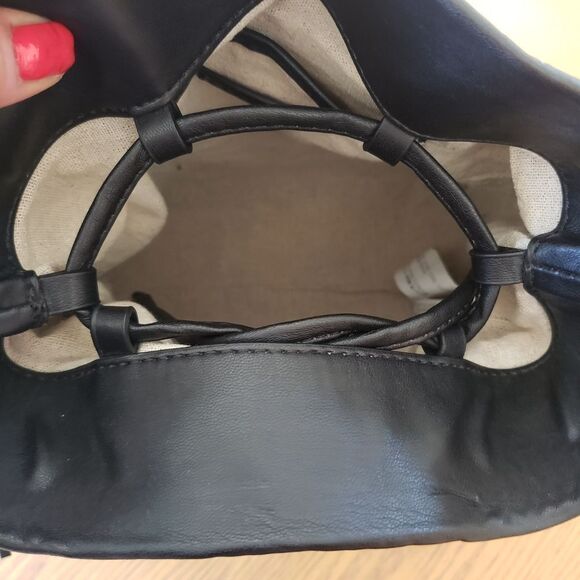 Zara Trafaluc Black Drawstring Bucket Bag - Picture 3 of 4